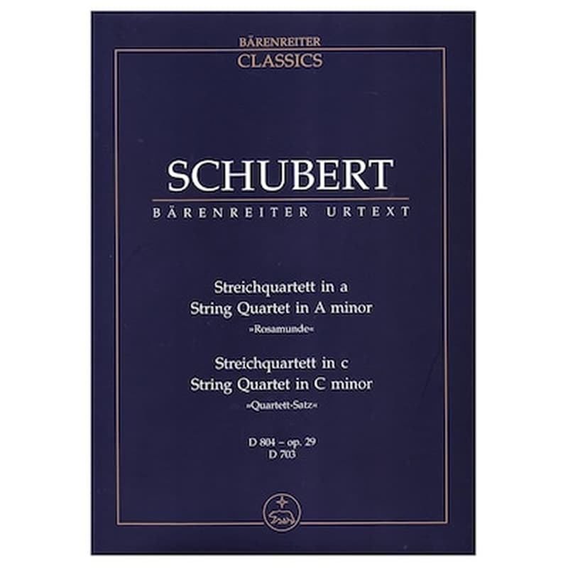 BARENREITER Βιβλίο Για Σύνολα Barenreiter Schubert - String Quartet D804, D703 [pocket Score]