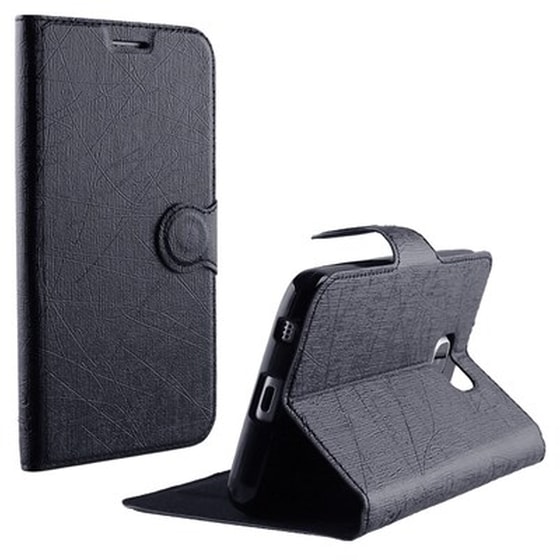 Θήκη Alcatel Pop C7 - Volte-Tel Line TPU Book Cover - Stand Black image 0