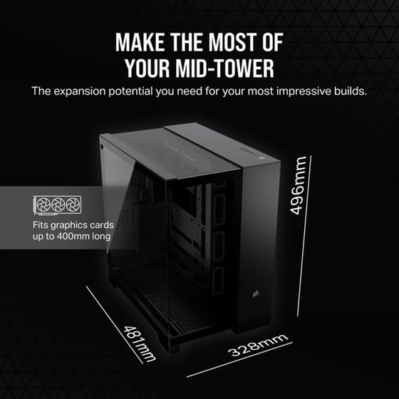 Κουτί Desktop Corsair 6500X Dual Chamber Midi Tower image 10