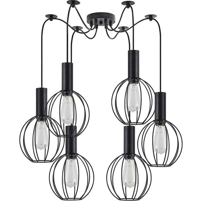 Φωτιστικό Οροφής Πολύφωτο Homelighting 77-8534 Μεταλλικό - Μαύρο