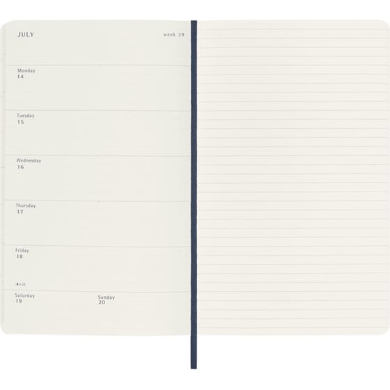 Ημερολόγιο Εβδομαδιαίο Moleskine 2025 12M Large Blue Soft image 4