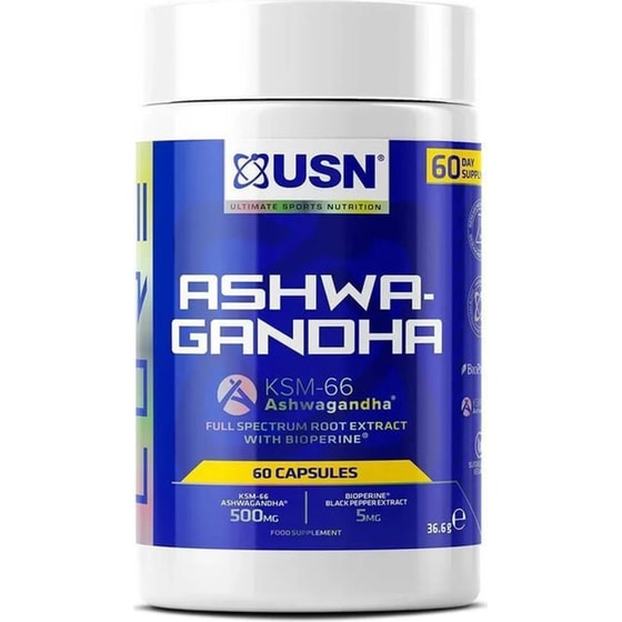 Ειδικό Συμπλήρωμα Διατροφής Usn Ashwagandha KSM-66 - 30 κάψουλες image 0