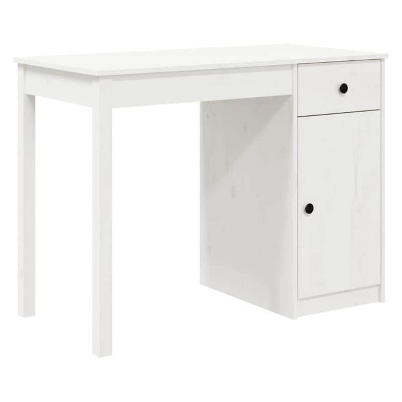 Γραφείο VidaXL από Μασίφ Ξύλο Πεύκου 100x50x75 cm - Λευκό