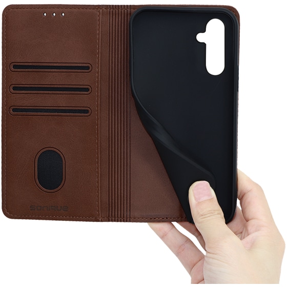 Θήκη Samsung Galaxy A34 5G - Sonique Vintage Magnet Book - Καφέ image 4