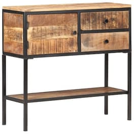 Vidaxl Κονσόλα 85 X 30 X 80 Εκ. Από Ακατέργαστο Ξύλο Μάνγκο