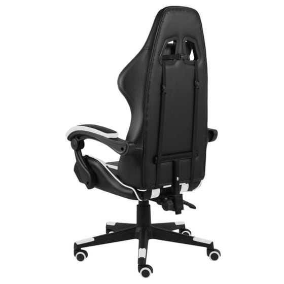 Καρέκλα Gaming Racing VidaXL Συνθετικό Δέρμα - Λευκή/Μαύρη image 3
