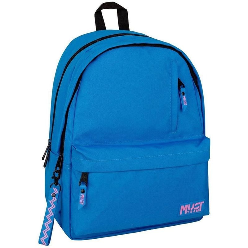Τσάντα Πλάτης Must Team Monochrome Classic Μπλε Ανοιχτό με Ροζ