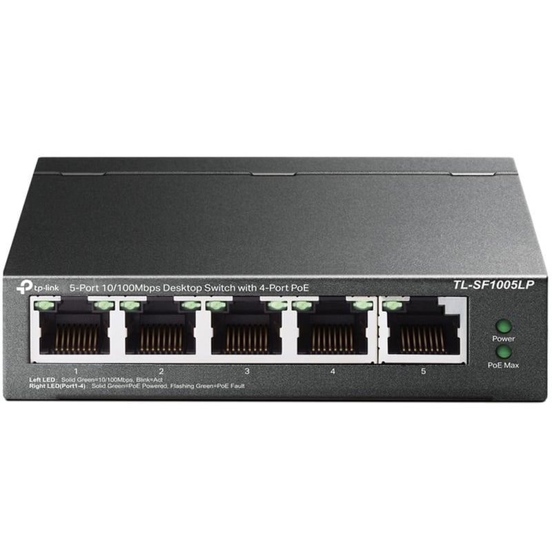 TP-LINK TP-Link TL-SF1005LP Network Switch Unmanaged Fast Ethernet (100 Mbps) 5-Port PoE Support