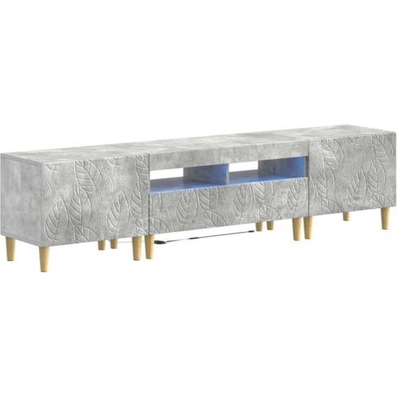 Έπιπλο Τηλεόρασης VidaXL DELFT με LED 3 τμχ 178 x 35 x 43 cm - Γκρι Σκυροδέματος image 0