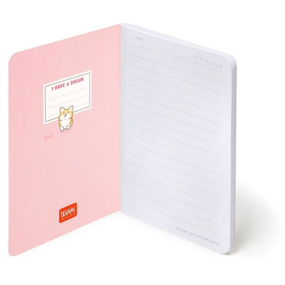 Σημειωματάριο Legami Ριγέ Quaderno Small Α6 Corgi image 1