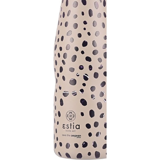 Θερμός Estia Home Art Save The Aegean Leopard Taupe 500 ml image 1