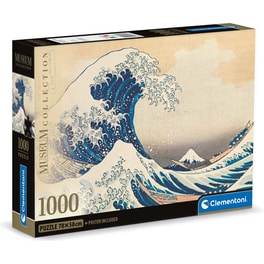 Παζλ Clementoni Museum Collection Hokusai: Το Μεγάλο Κύμα - Compact Box (1000 Κομμάτια)