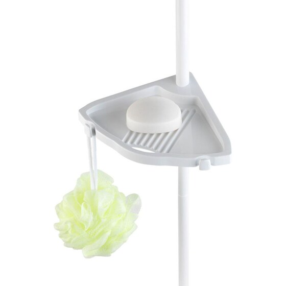 Ραφιέρα Μπάνιου Wenko Πλαστική Τηλεσκοπική 26x19.5x78cm - Λευκό image 2