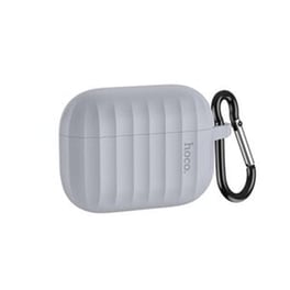 Θήκη Hoco Wb20 Fenix Liquid Silicone Protective Γκρι Για Airpods Pro Με Λουράκι