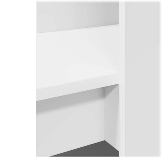 Γραφείο VidaXL από Επεξεργασμένο Ξύλο 122x67x145 cm - Λευκό image 5