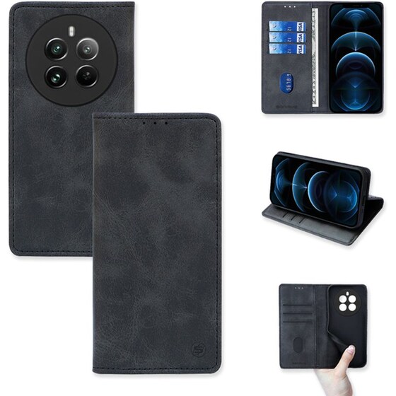 Θήκη Realme 12 Pro 5G/ Realme 12 Pro+ 5G - Sonique Vintage Magnet Wallet  - Μαύρο image 0