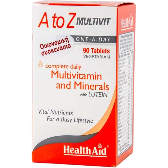 Health Aid A to Z Multivit - 90 ταμπλέτες image 0