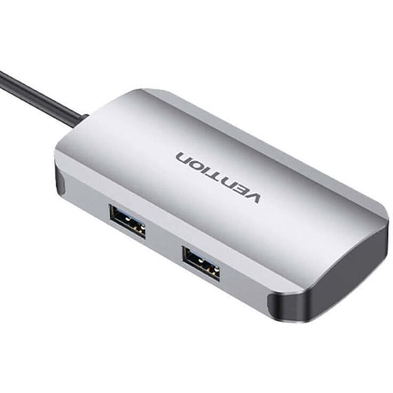 Vention Hub 3 Θυρών USB 3.0 με σύνδεση USB-C - Ασημί image 1