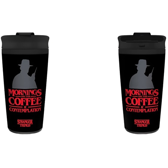 Κούπα Μεταφοράς Pyramid Stranger Things Κεραμική 425 ml - Μαύρο image 0
