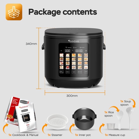 Πολυμάγειρας TURBOTRONIC TT-DMC23 860 W 5 L Μαύρο image 12