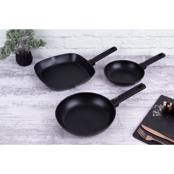 Σετ Τηγάνια BERLINGER HAUS BH-7096 3 τμχ Μαύρο image 1