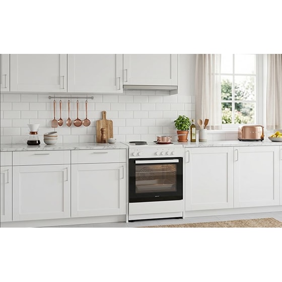 DAVOLINE ESFC 800 WH80 Lt Λευκό Ηλεκτρική Κουζίνα Εμαγιέ image 3