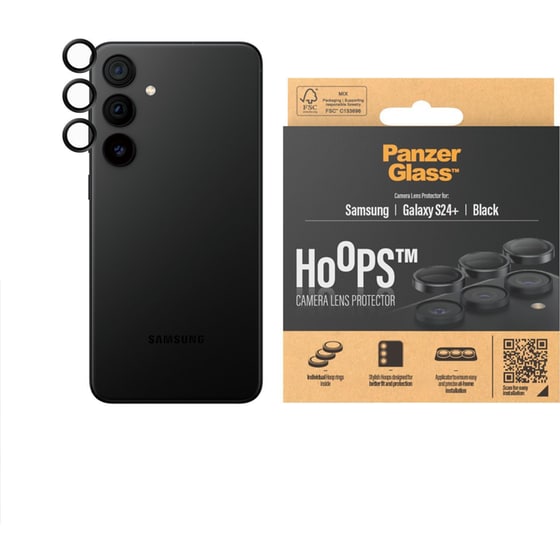 Προστατευτικό κάμερων Samsung Galaxy S24 Plus - PanzerGlass Hoops Black Anti-Scratch image 3