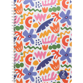 Τετράδιο Σπιράλ Coolbee 2 Θεμάτων Leaf Art 17x25cm