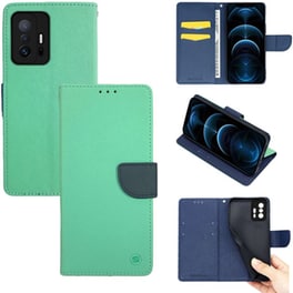 Θήκη Xiaomi Xiaomi 11T/Xiaomi 11T Pro - Sonique Trend Book - Βεραμάν/ Σκούρο Μπλε