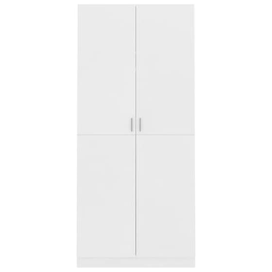 Δίφυλλη Ντουλάπα Vidaxl Από Μοριοσανίδα 90x52x200cm - Λευκό image 3