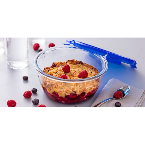 Φαγητοδοχείο Pyrex Γυάλινο 1.6lt - Διάφανο/Μπλε image 1