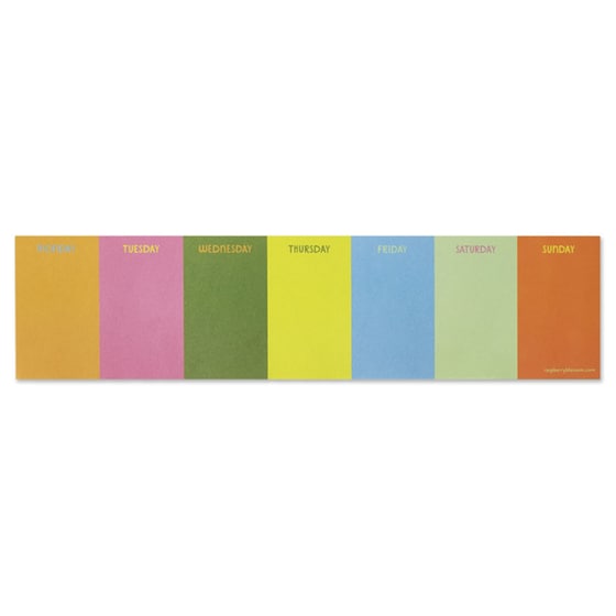 Σημειωματάριο Εβδομαδιαίο 12 Εποχές Rainbow Keyboard Jot Pad image 0