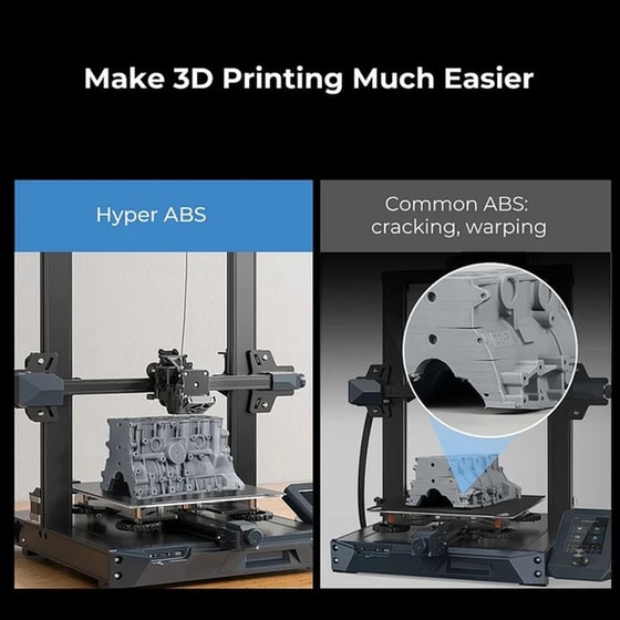 CREALITY Νήμα 3D Εκτυπωτή HYPER ABS 1kg 1.75mm - Γκρι image 6