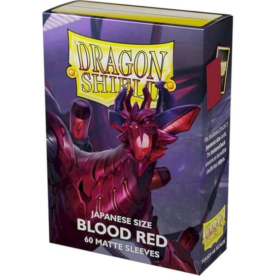 Dragon Shield Sleeves Japanese Small Size - Matte Blood Red (60 Sleeves) image 2