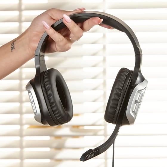 X-Rocker XH4 Gaming Ενσύρματα Ακουστικά 3.5mm - Μαύρα/Ασημί image 1