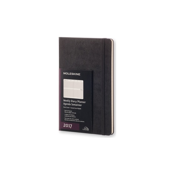 Moleskine Ημερολόγιο 12μηνο 2017 Εβδομαδιαίο Κάθετο Hard Cover Large Μαύρο image 0