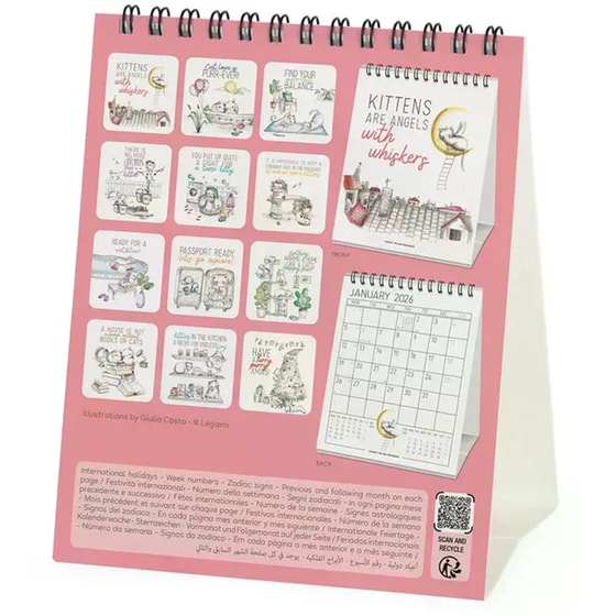 Ημερολόγιο Γραφείου Legami 2026 Sketchy Cats image 3