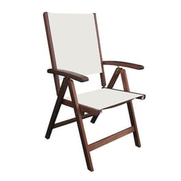 Πολυθρόνα Woodwell Cricket Πτυσσόμενη Acacia Textilene C53521 58x70x105cm - Άσπρη