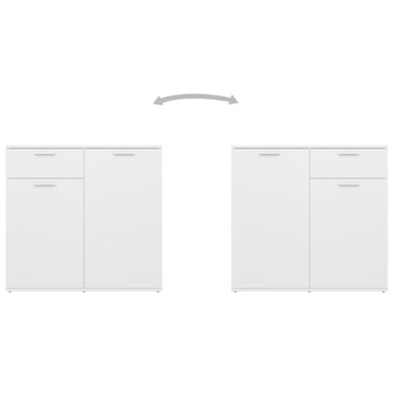 Vidaxl Μπουφές Λευκός 160 X 36 X 75 Εκ. Από Μοριοσανίδα (2x805770) image 5