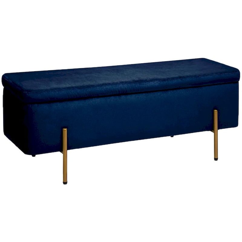 SPITISHOP Ταμπουρέ Spitishop A-s Edi Blue 179021c 115x43x46cm - Μπλε