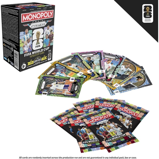 Monopoly Panini Prizm: FIFA Legends & FIFA World Cup 2026 Trading Cards Booster Pack (Hasbro) image 2