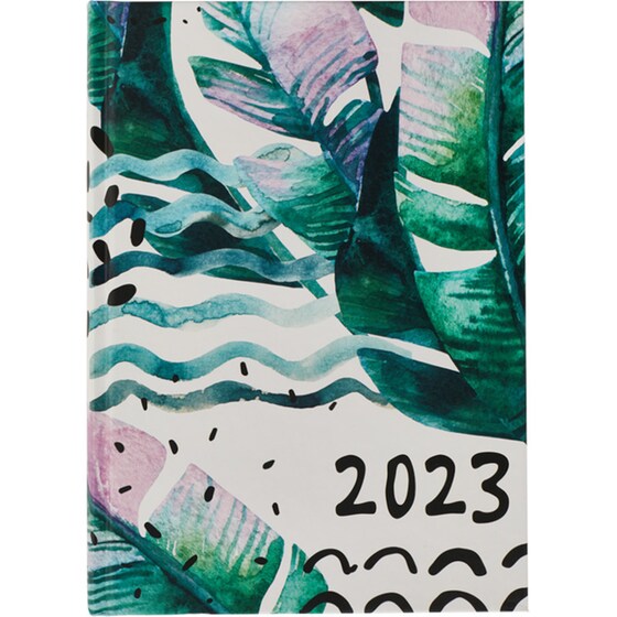 Ημερολόγιο COOLBEE 2023 12M Ημερήσιο Personal Tropical Leaves 11 x 16.5 cm image 0