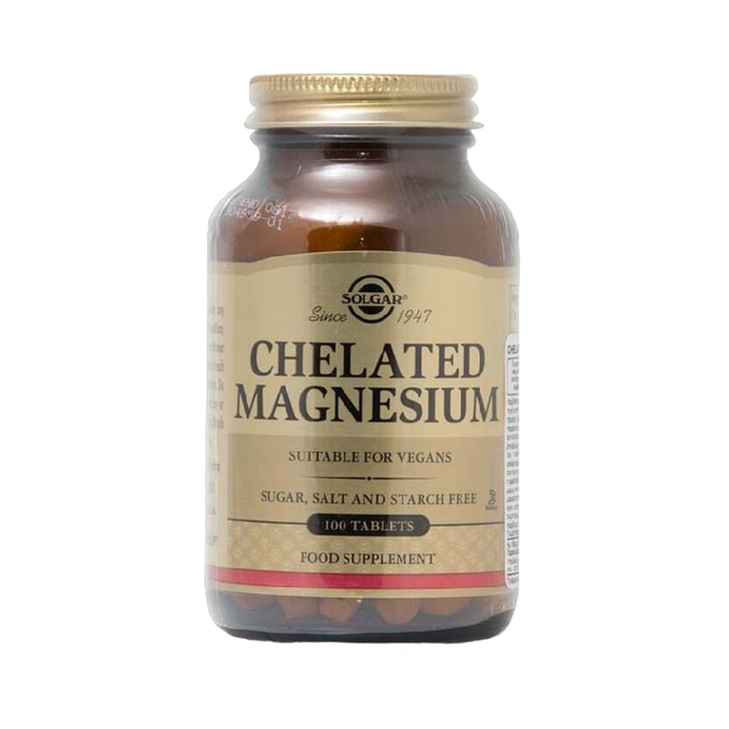 Μέταλλα Solgar Chelated Magnesium 100mg - 100 ταμπλέτες