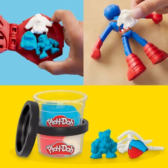 Hasbro Play-Doh Marvel Spiderman/ Black Panther/ Captain America 3 Σχέδια 2 Τμχ - Τυχαία Επιλογή Σχεδίου (G0333) image 17