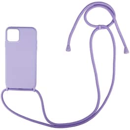 Θήκη Apple iPhone 12 / 12 Pro - My Colors CarryHang Θήκη Σιλικόνης με Κορδόνι - Λιλά