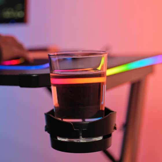 Γραφείο Gaming GXT709 Luminus RGB από Ξύλο/Μέταλλο 120x60x76 cm - Μαύρο image 10