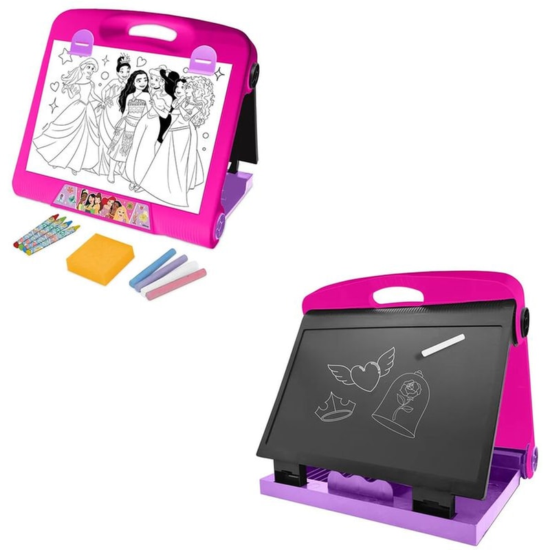 Μαυροπίνακας Επιτραπέζιος Και Χρωμοσελίδες Luna Toys Princess LUNA TOYS