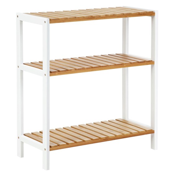 Ραφιέρα Songmics Bcb33wn από Bamboo/Μέταλλο 60x26x66cm - Καφέ/Λευκό image 0