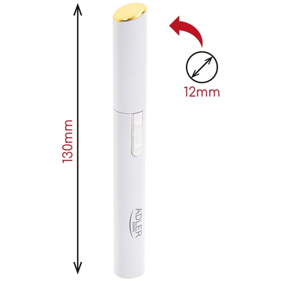 ADLER Trimmer Φρυδιών με Μπαταρία Λευκό image 3