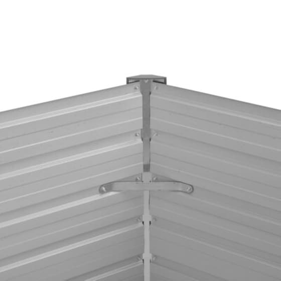 Vidaxl Ζαρντινιέρα Υπερυψωμένη Καφέ 129x129x77 Εκ. Γαλβανισμ. Χάλυβας image 4